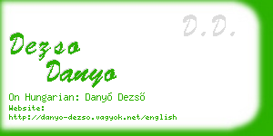 dezso danyo business card