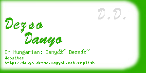 dezso danyo business card